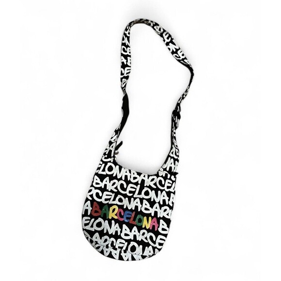 Robin Ruth Barcelona Shoulder Bag Colorful Logo Print Tote Travel Barcelona - Picture 1 of 3